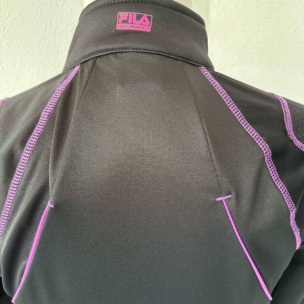 Women's Black and Purple Zip Up by Fila - Picture 9 of 17